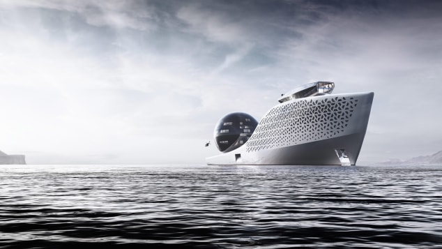 Nếu được chế tạo, con tàu mới này sẽ làm lu mờ ngay cả siêu du thuyền lớn nhất thế giới. Ảnh: Earth 300