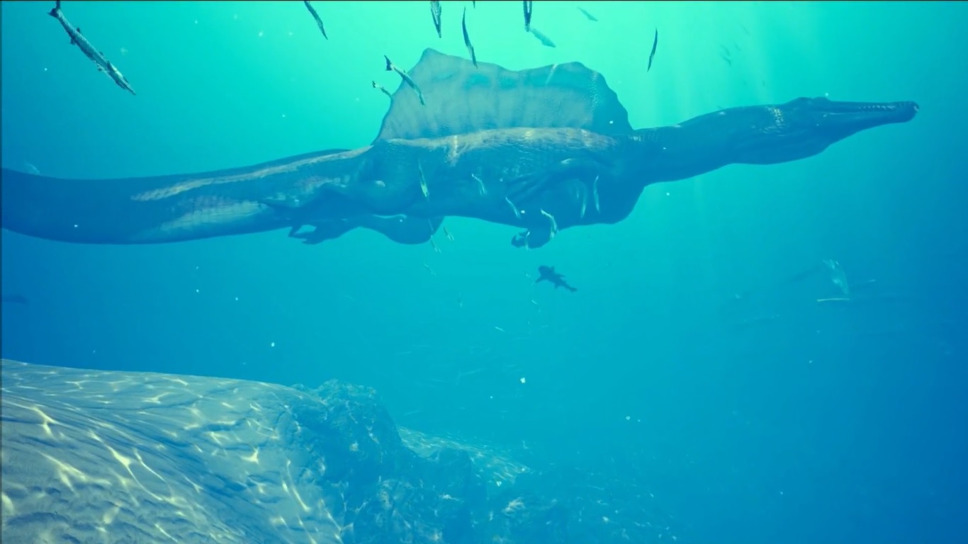 TIN MỚI  Một phát hiện chấn động cung cấp bằng chứng cho thấy khủng long gai (Spinosaurus) phần lớn sống dưới nước. Chúng có đuôi được cấu tạo nhằm tạo lực đẩy dưới nước, trọng tâm ngả về trước thích hợp cho việc bơi, và vuốt cong phù hợp để bắt mồi dưới nước hơn là đi trên cạn.