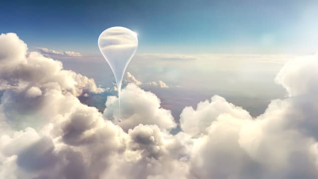 Khí cầu tuyệt đẹp: Công ty khí cầu tầng bình lưu World View có trụ sở tại Arizona dự kiến sẽ cất cánh những chuyến đi đến rìa không gian.
