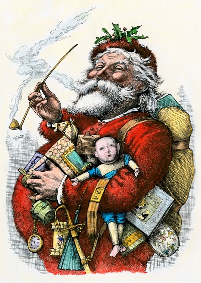 Ông già Santa Claus vui vẻ của Thomas Nast. Ảnh: North Wind Picture Archives.