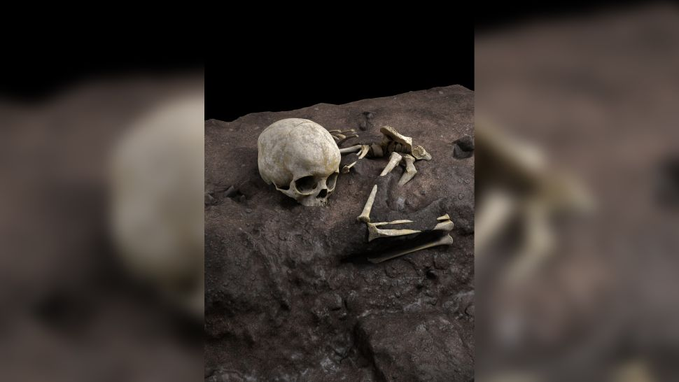 Ngôi mộ trẻ sơ sinh tại hang động Panga ya Saidi này khoảng 78.000 năm tuổi. Đây là ngôi mộ lâu đời nhất của người Homo sapiens ở châu Phi. Ảnh: Jorge González/Elena Santos.