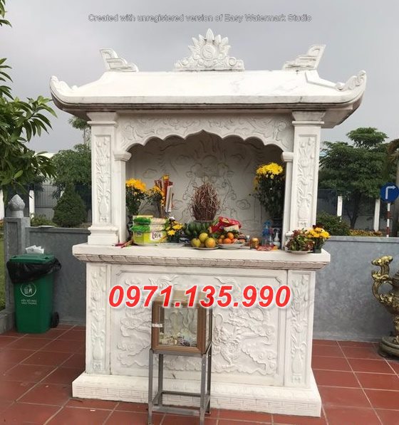 251 Am thờ bằng đá đẹp - Cây hương miếu thờ bằng đá khối + Bắc Giang Bắc Ninh.jpg