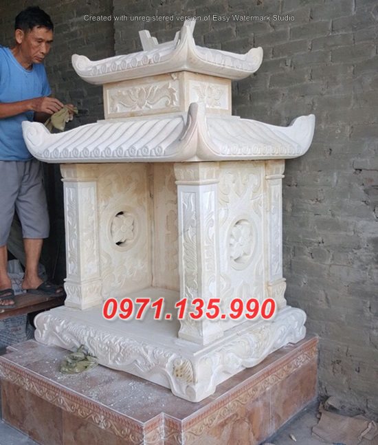 251 Am thờ bằng đá đẹp - Cây hương miếu thờ bằng đá khối + bán Lai Châu Sơn La.jpg