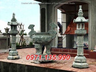 66 Đỉnh hương bằng đá khối đẹp +  Lư hương nhà thờ khu lăng mộ đá đẹp Khánh Hoà Gia Lai.jpg