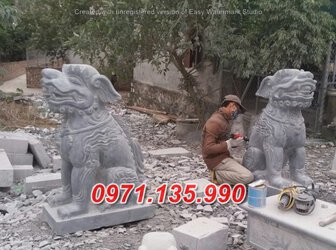 nhà thờ họ mẫu nghê đẹp bằng đá khối +90 nghê đá cổ.jpg