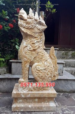 mẫu nghê đá cổ #29 nghê đầu cột + phong thủy đẹp.jpg