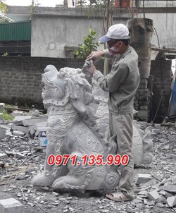 Nghê đá nhà thờ #28 Nghê bằng đá lăng mộ đẹp + nghê cổ.jpg