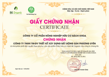 BK organic chung nhan TGNT phan phoi doc quyen.png