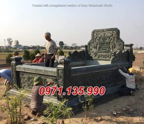 53# Mẫu mộ xanh rêu bằng đá đơn giản đẹp.jpg