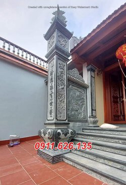55+ Cột đèn đá đẹp - Cột đá khối nhà thờ.jpg