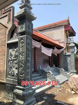 55+ Cột đèn đá tự nhiên đẹp - Cột đá khối nhà thờ.jpg
