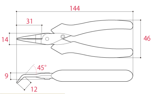 Kìm nhọn mũi cong 45 độ SPB-140.png