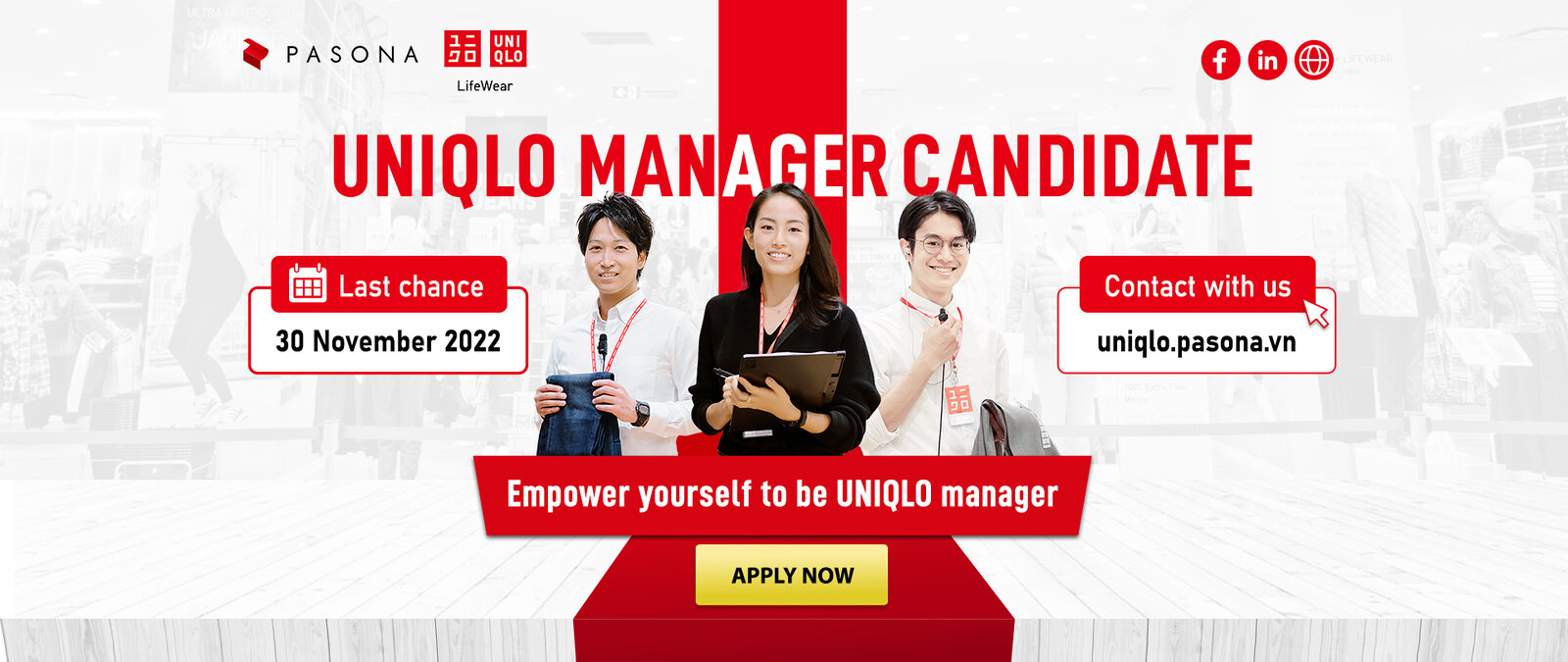 Toàn Quốc Chương Trình Tuyển Dụng Lãnh Đạo Toàn Cầu UNIQLO Manager  Candidate UMC Của Thương Hiệu Thời Trang Toàn Cầu UNIQLO 2023  YBOX