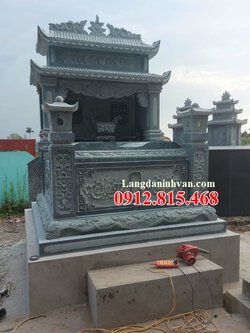 Mẫu mộ đôi, nhà mồ song thân gia đình đá xanh rêu đẹp bán tại Tây Ninh.jpg