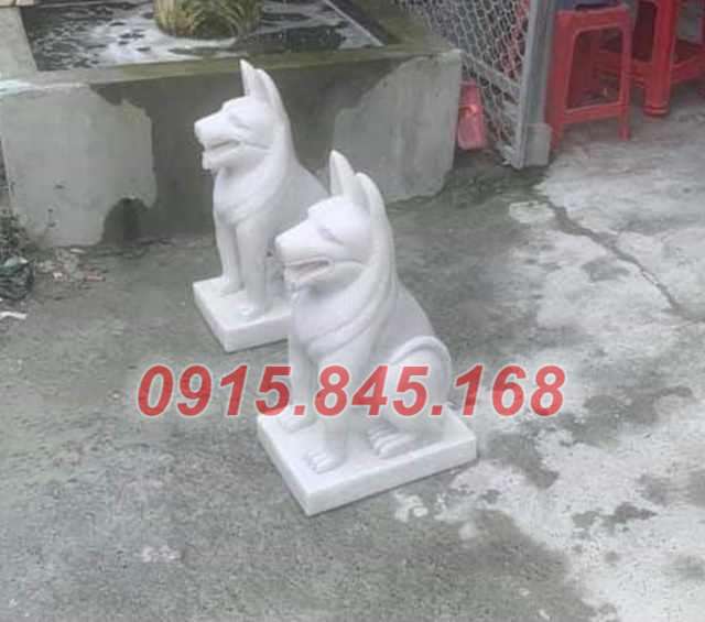 Mẫu giá bán tượng chó bằng đá trắng đẹp nhất bán.jpg