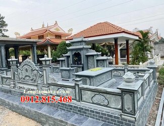 Mẫu khu lăng mộ gia đình thiết kế xây bằng đá xanh rêu cao cấp đẹp bán tại Kiên Giang.jpg