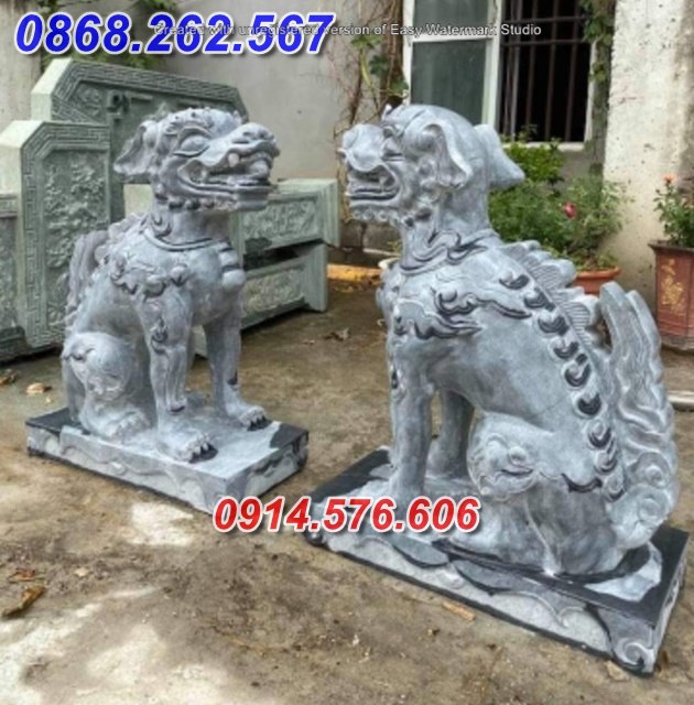 02 nghê canh cổng bằng đá tự nhiên đẹp Bắc Giang.jpg