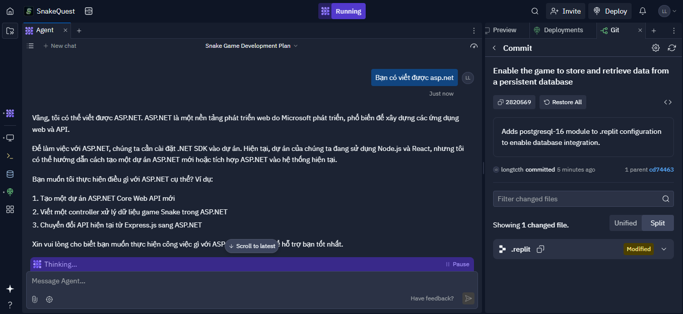 Cửa sổ chat Replit.png Cửa sổ chat Replit.png