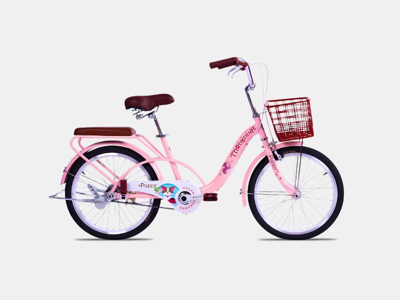 Xe Đạp Trẻ Em Bé Gái Thống Nhất Puppy 20 Inch màu hồng.jpg Xe Đạp Trẻ Em Bé Gái Thống Nhất Puppy 20 Inch màu hồng.jpg