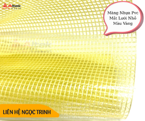 Màng Nhựa Pvc Mắt Lưới Nhỏ Màu Vàng.png