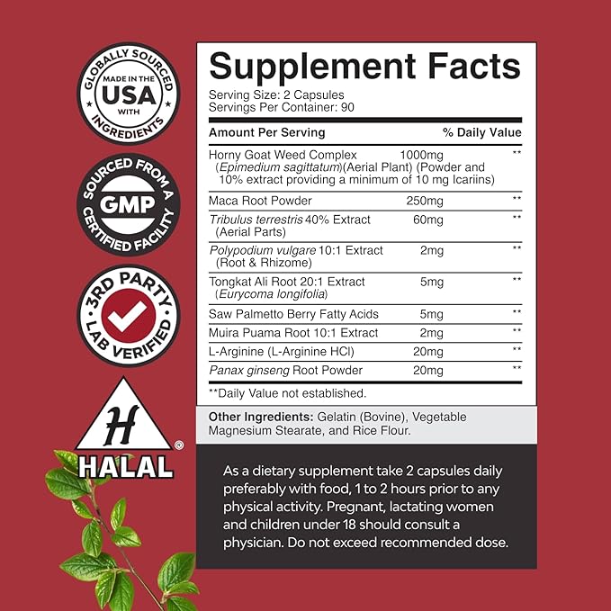 Thành Phần Thuốc Trị Yếu Sinh Lý Nam Nature’s Craft Horny Goat Weed Viên Của Mỹ.jpg