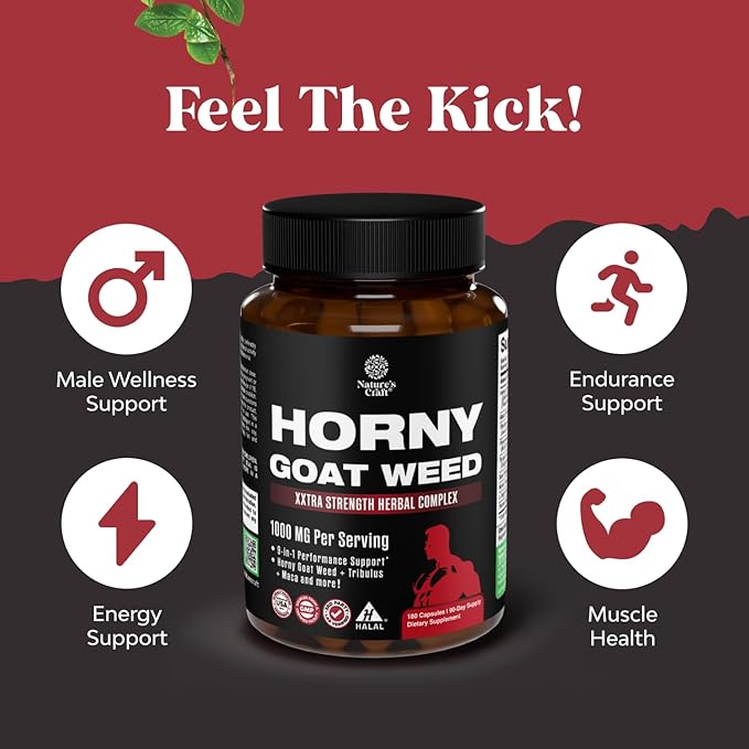 Viên Uống Hỗ Trợ Điều Trị Yếu Sinh Lý Nam Nature’s Craft Horny Goat Weed 180 Viên Của Mỹ.jpg