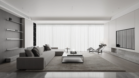 Không gian phòng khách chung cư 105m² với sofa lớn, tạo cảm giác sang trọng và rộng rãi