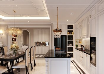 Thiết kế căn hộ cao cấp phong cách tân cổ điển