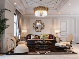 Không gian chung cư tân cổ điển sang trọng