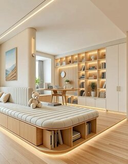 Thiết kế phòng khách chung cư với gam màu ấm