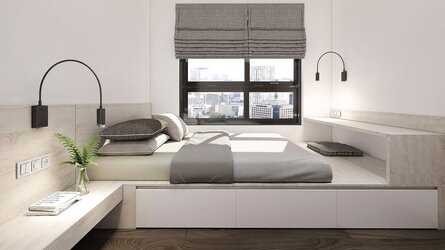 Thiết kế giường giật cấp cho căn hộ nhỏ