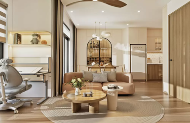 Thiết kế nội thất chung cư 77m2 phong cách bắc âu