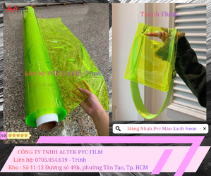 Màng Nhựa Pvc Màu Xanh Neon.png