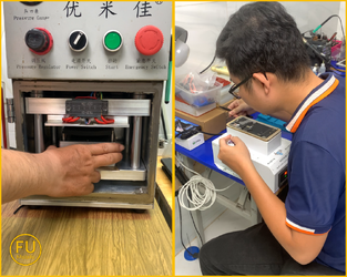 Kỹ thuật viên FUmobile đang thay kính Samsung Galaxy A30.png