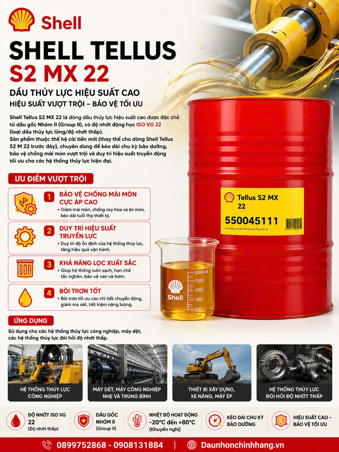 Dau thuy luc Shell Tellus S2 MX 22.jpg