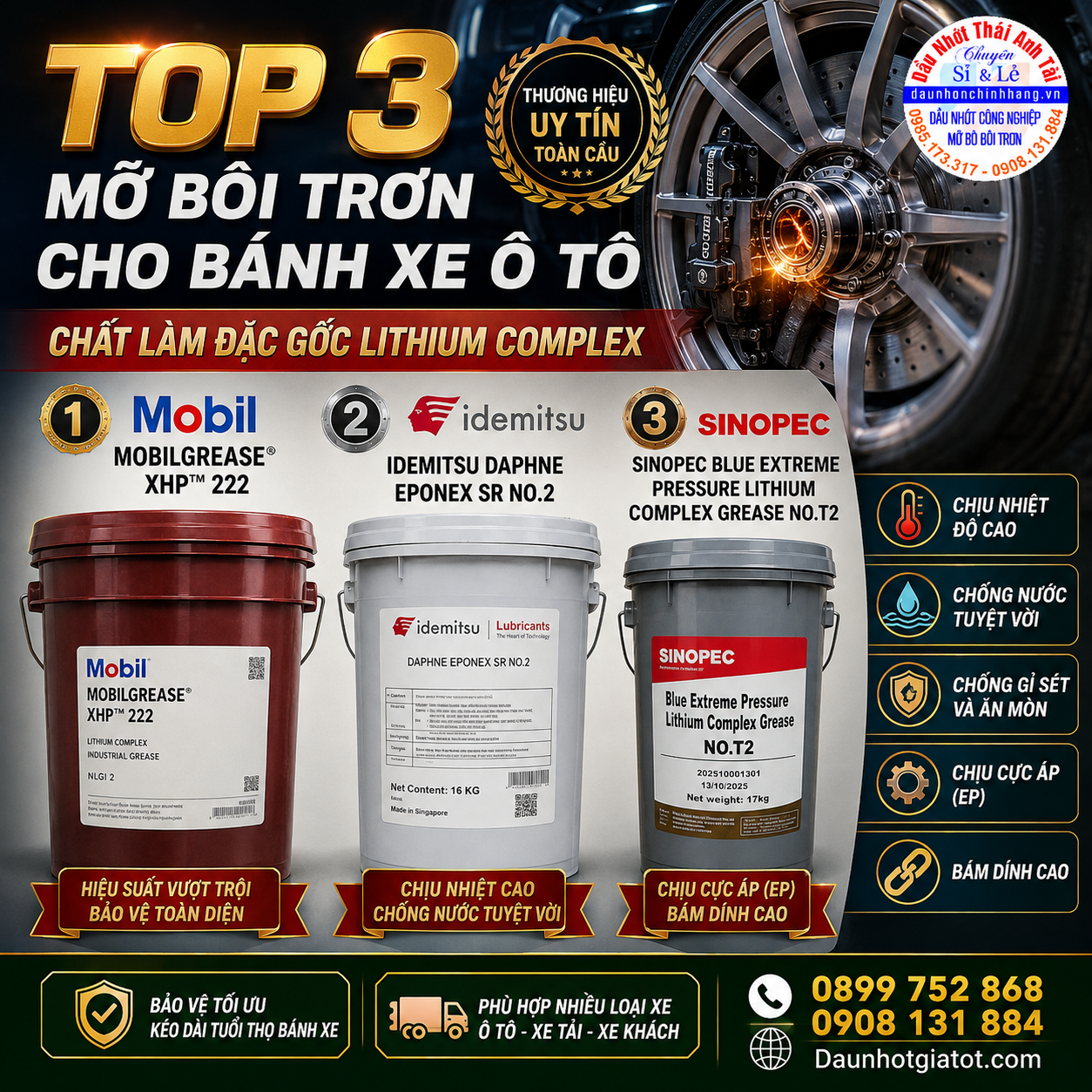 TOP 3 MỠ BÔI TRƠN CHO BÁNH XE Ô TÔ.png